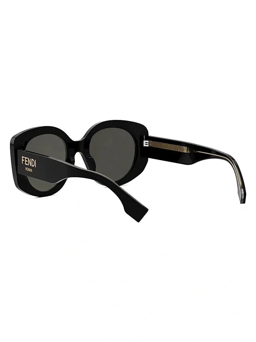 Fendi Women's Roma 51MM Round Sunglasses - Blonde Havana Brown | Thumbnail 12 Fendi Women's Roma 51MM Round Sunglasses - Blonde Havana Brown | Thumbnail 12
