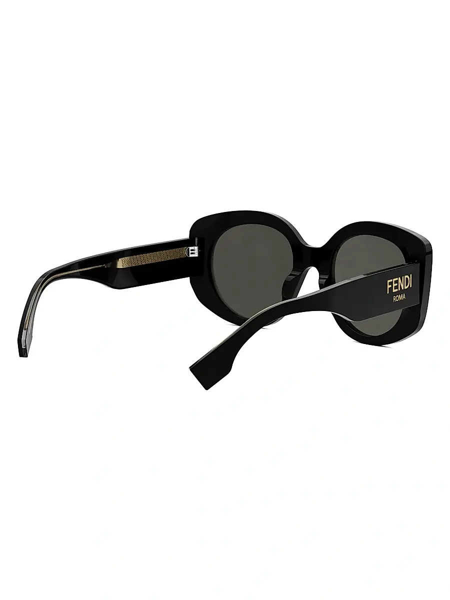 Fendi Women's Roma 51MM Round Sunglasses - Blonde Havana Brown | Thumbnail 14 Fendi Women's Roma 51MM Round Sunglasses - Blonde Havana Brown | Thumbnail 14