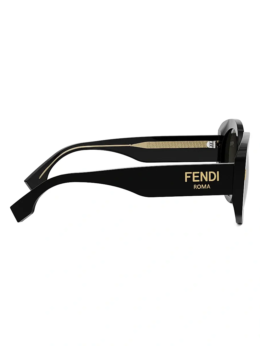 Fendi Women's Roma 51MM Round Sunglasses - Blonde Havana Brown | Thumbnail 15 Fendi Women's Roma 51MM Round Sunglasses - Blonde Havana Brown | Thumbnail 15