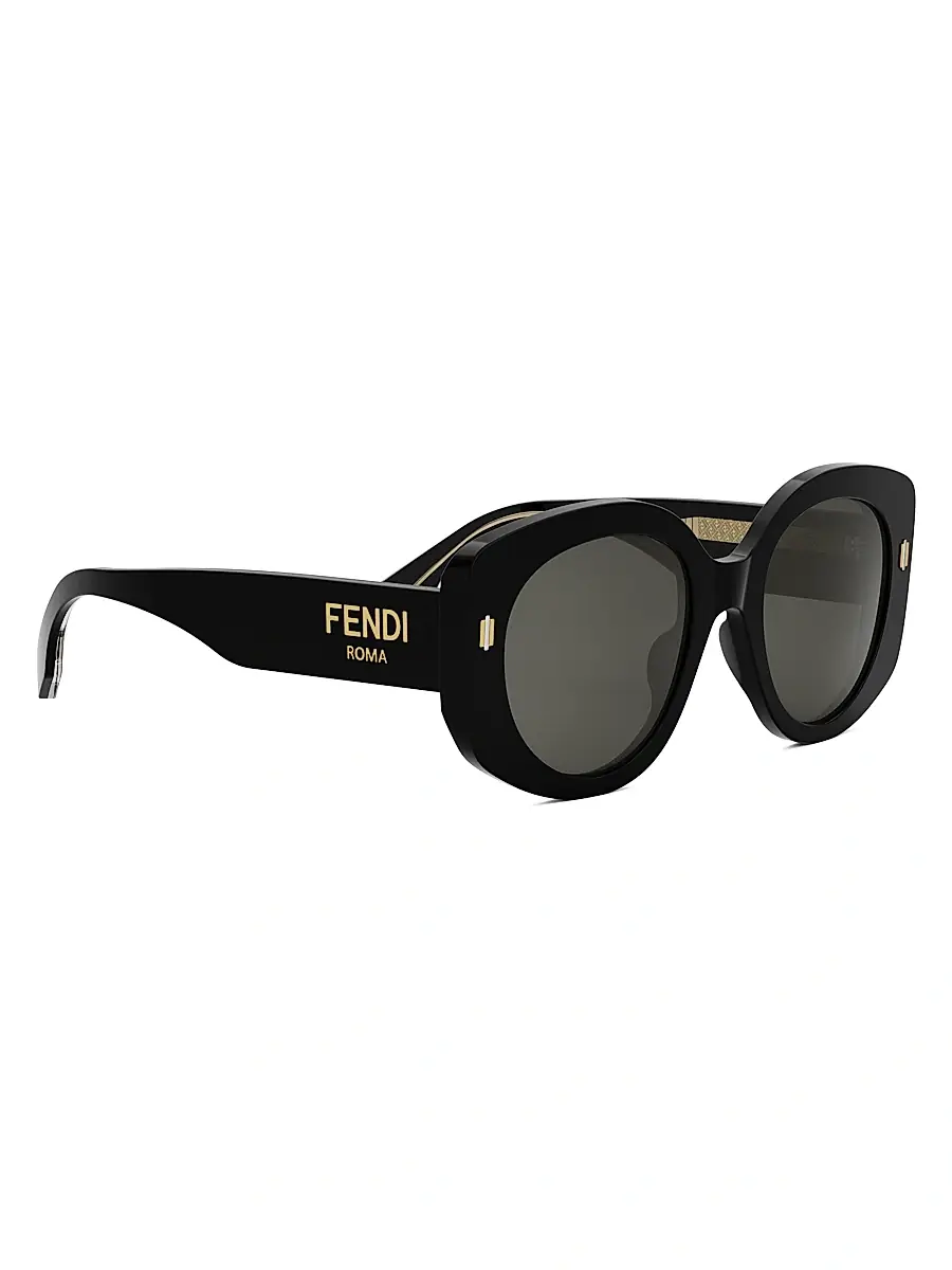 Fendi Women's Roma 51MM Round Sunglasses - Blonde Havana Brown | Thumbnail 16 Fendi Women's Roma 51MM Round Sunglasses - Blonde Havana Brown | Thumbnail 16