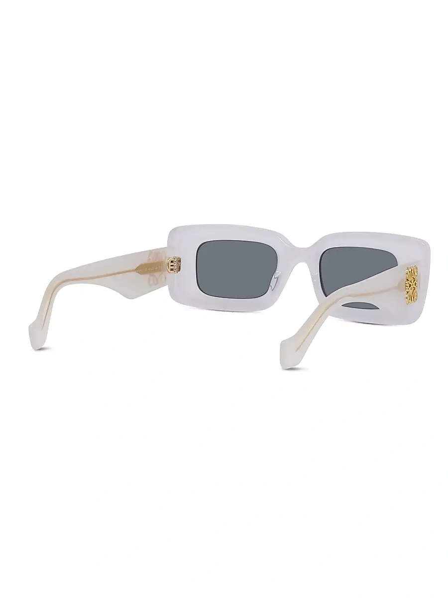 LOEWE Women's Chunky Anagram Rectangle Sunglasses - Ivory Smoke Mirror | Thumbnail 6 LOEWE Women's Chunky Anagram Rectangle Sunglasses - Ivory Smoke Mirror | Thumbnail 6