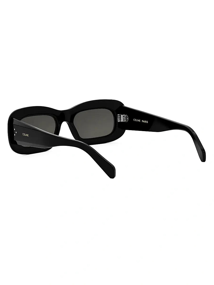 CELINE Women's Three Dots 53MM Rectangular Sunglasses - Dark Grey Black | Thumbnail 4 CELINE Women's Three Dots 53MM Rectangular Sunglasses - Dark Grey Black | Thumbnail 4