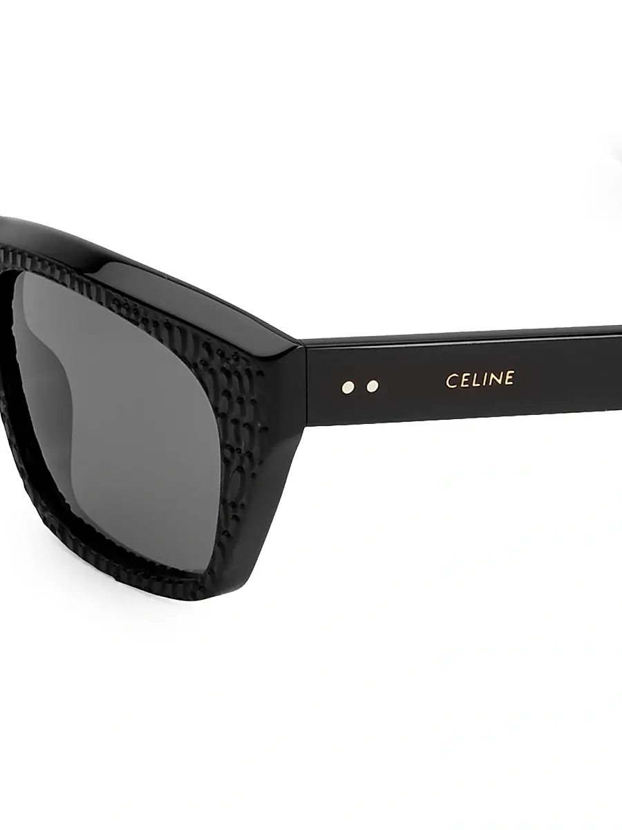 Celine Men's 53MM Textured Square Sunglasses | Thumbnail 3 Celine Men's 53MM Textured Square Sunglasses | Thumbnail 3