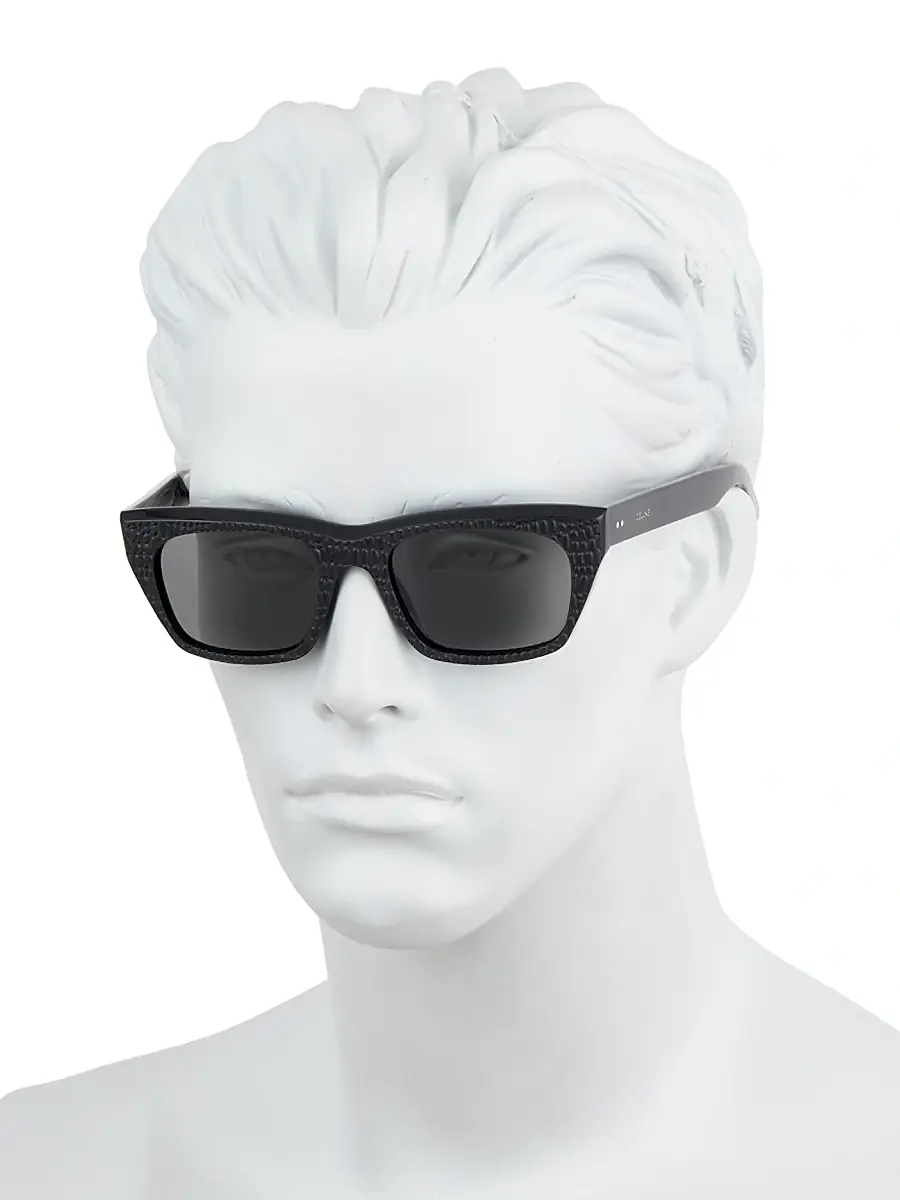 Celine Men's 53MM Textured Square Sunglasses | Thumbnail 4 Celine Men's 53MM Textured Square Sunglasses | Thumbnail 4