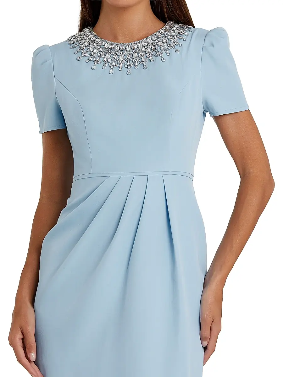 Mac Duggal Women's Crystal-Embellished Sheath Midi-Dress | Thumbnail 3 Mac Duggal Women's Crystal-Embellished Sheath Midi-Dress | Thumbnail 3