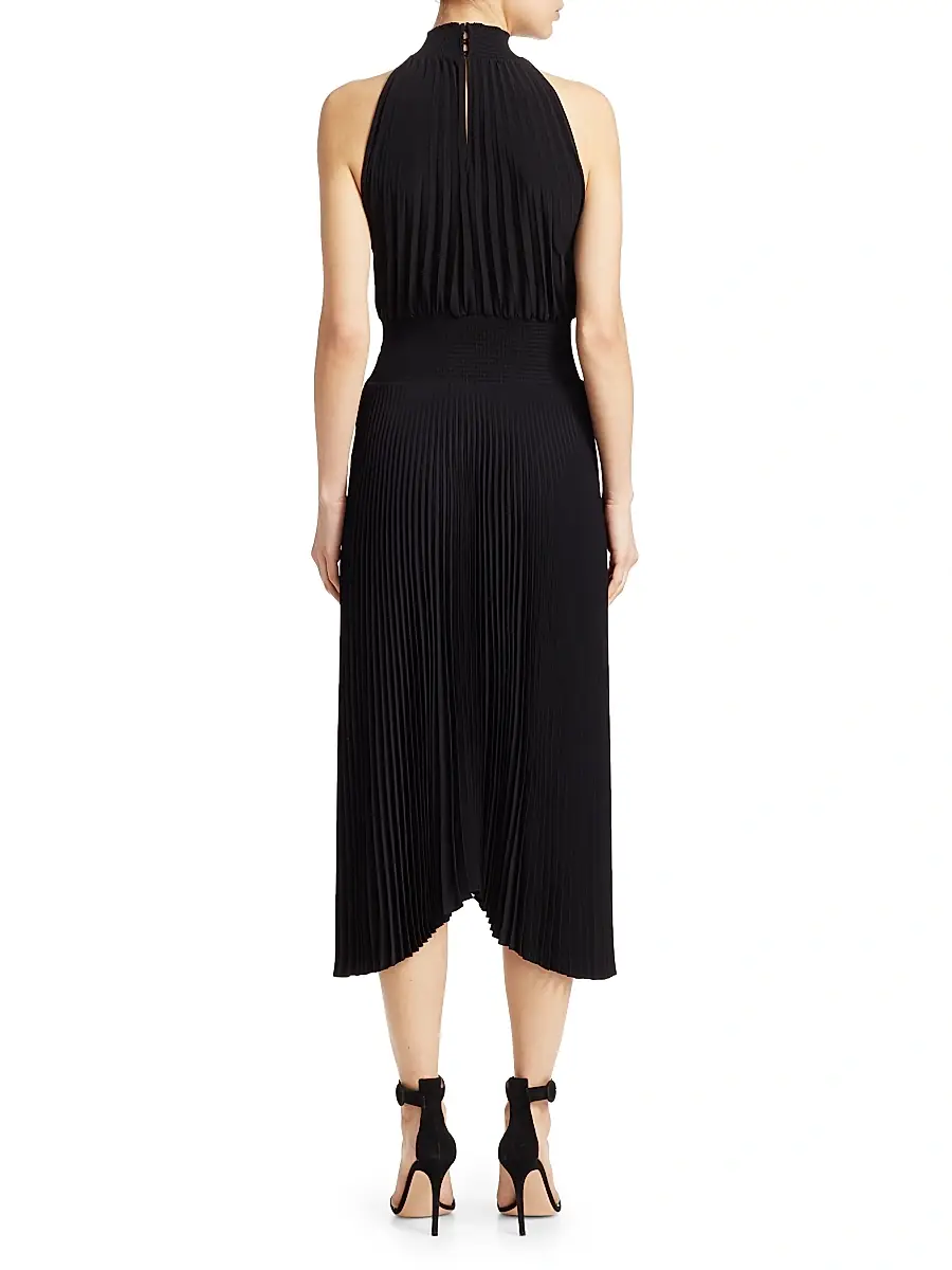 A.L.C. A. L.C. Women's Renzo Plissé Halter Midi Dress | Thumbnail 4 A.L.C. A. L.C. Women's Renzo Plissé Halter Midi Dress | Thumbnail 4