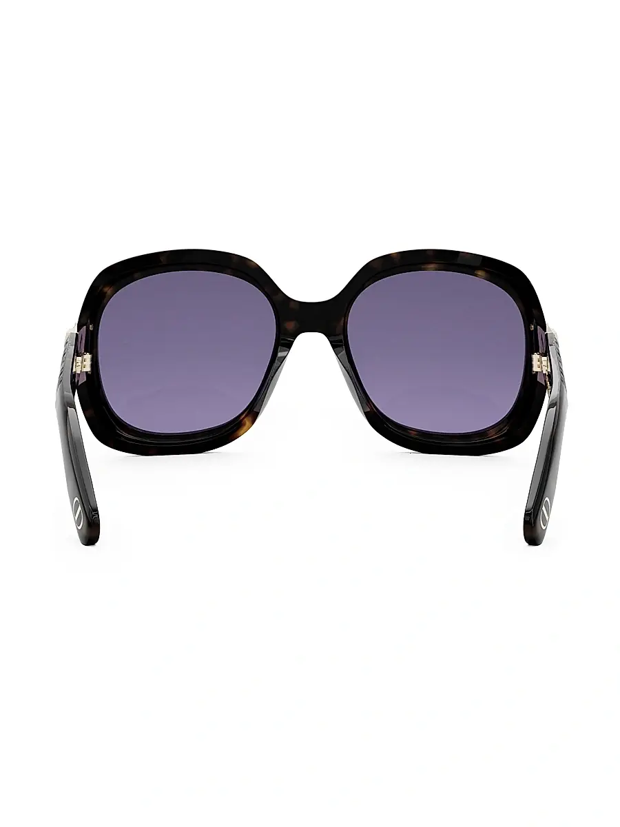 DIOR Women's Lady 95.22 R2I Round Sunglasses - Dark Havana | Thumbnail 5