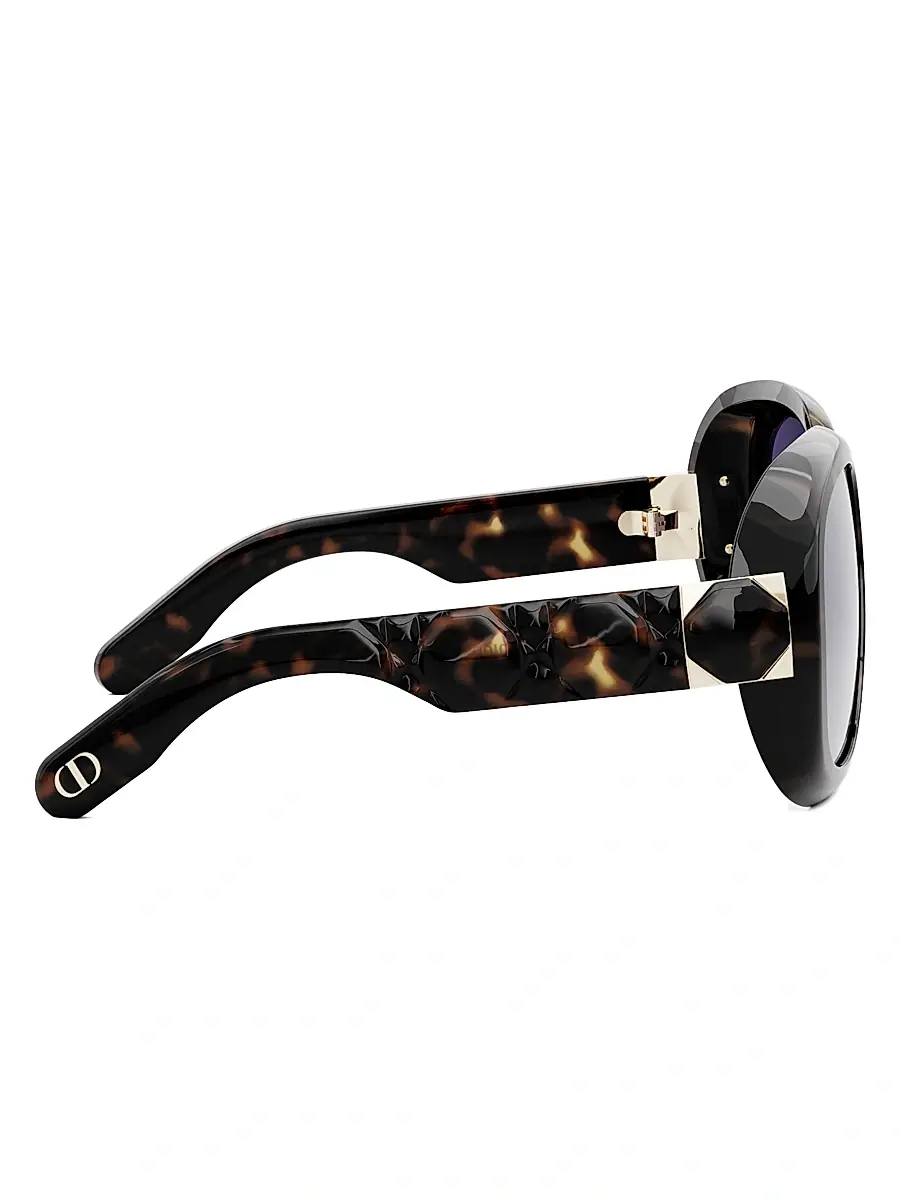 DIOR Women's Lady 95.22 R2I Round Sunglasses - Dark Havana | Thumbnail 7