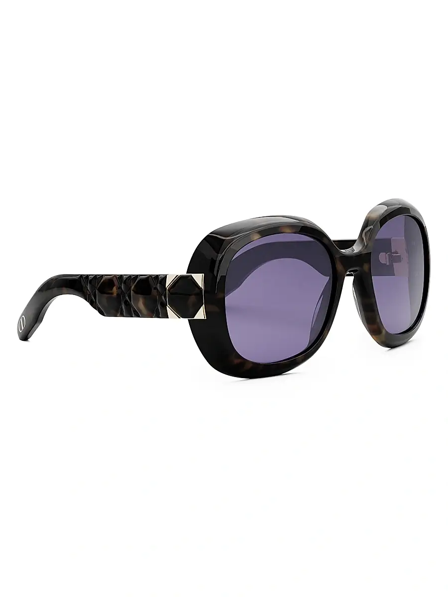 DIOR Women's Lady 95.22 R2I Round Sunglasses - Dark Havana | Thumbnail 8