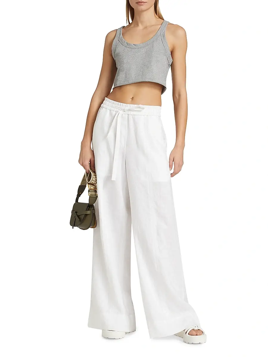 A.L.C. A. L.C. Women's Halsey Cotton Cropped Tank | Thumbnail 2 A.L.C. A. L.C. Women's Halsey Cotton Cropped Tank | Thumbnail 2