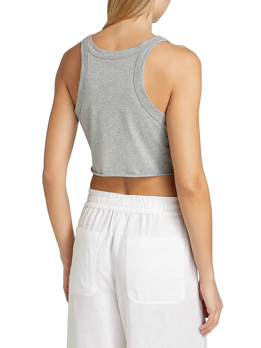 A.L.C. A. L.C. Women's Halsey Cotton Cropped Tank | Thumbnail 5 A.L.C. A. L.C. Women's Halsey Cotton Cropped Tank | Thumbnail 5