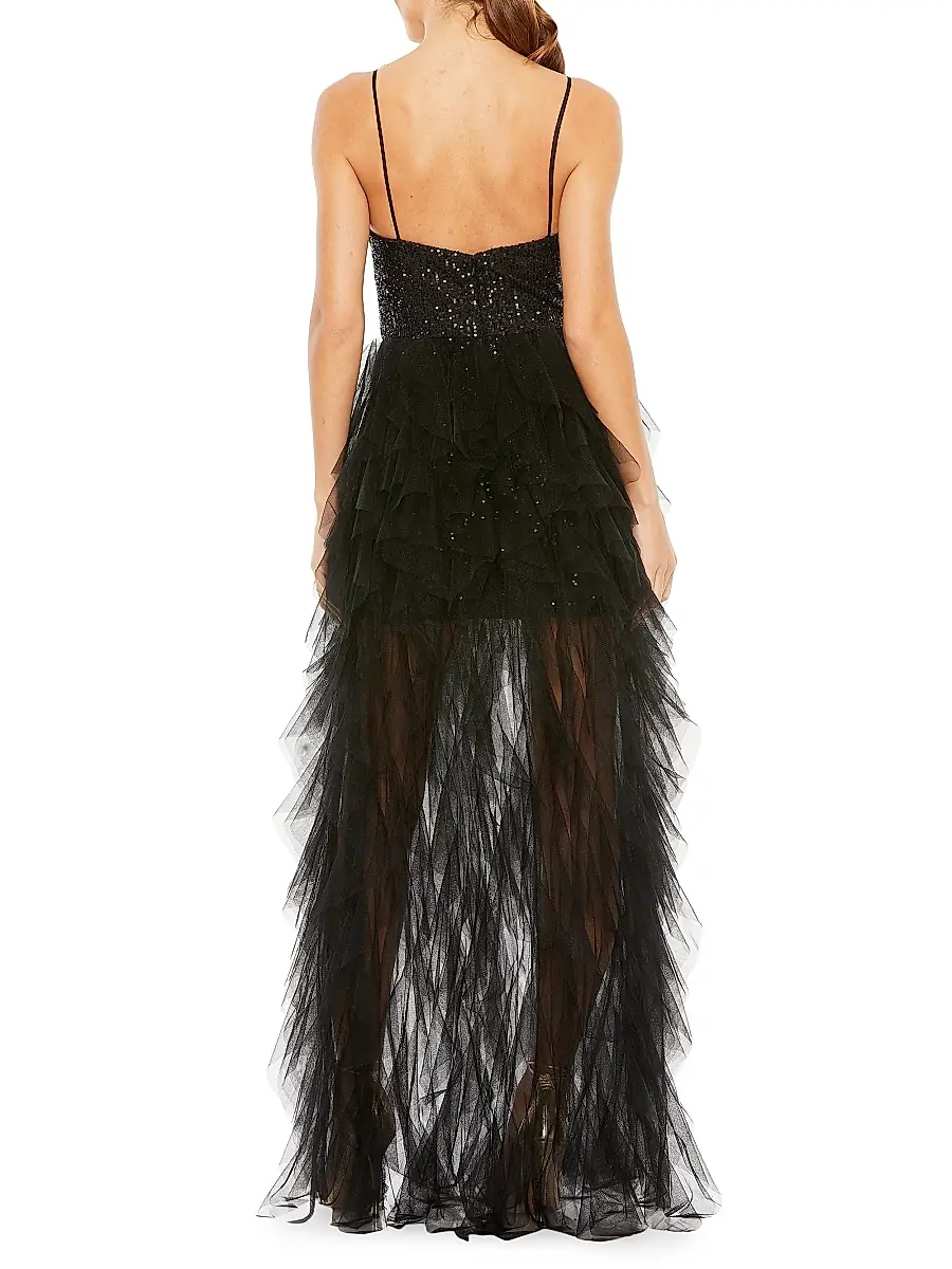 Mac Duggal Women's Sequined Sweetheart Tulle Gown | Thumbnail 3