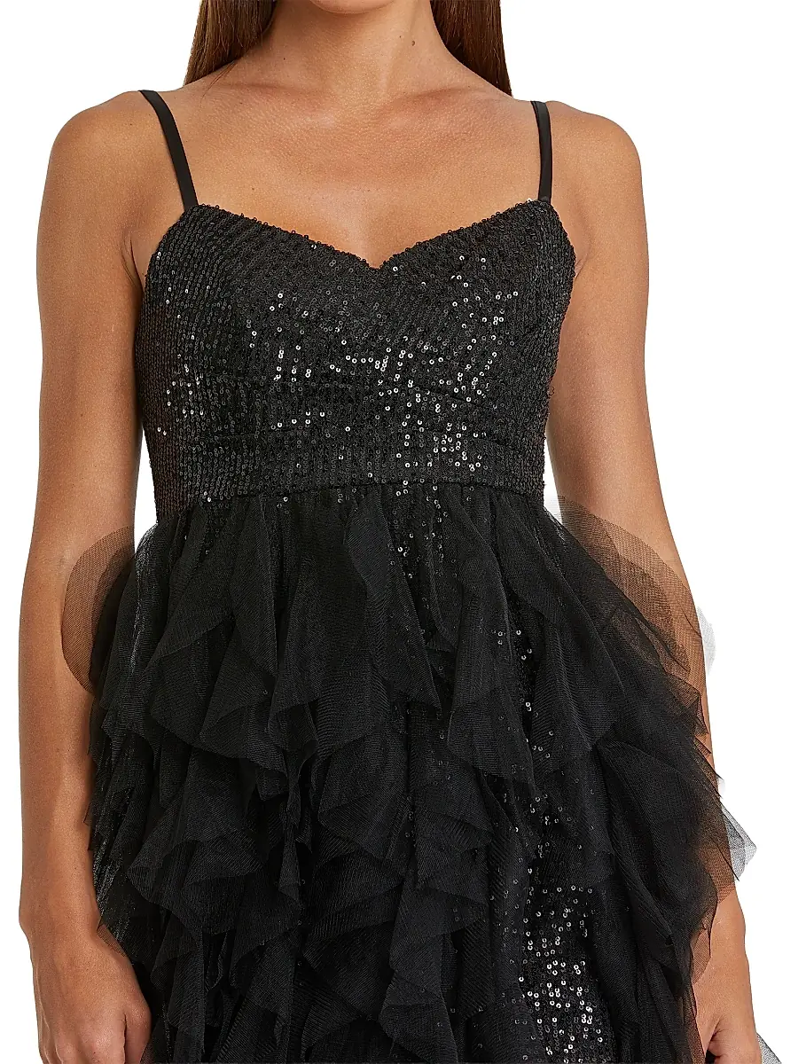 Mac Duggal Women's Sequined Sweetheart Tulle Gown | Thumbnail 4