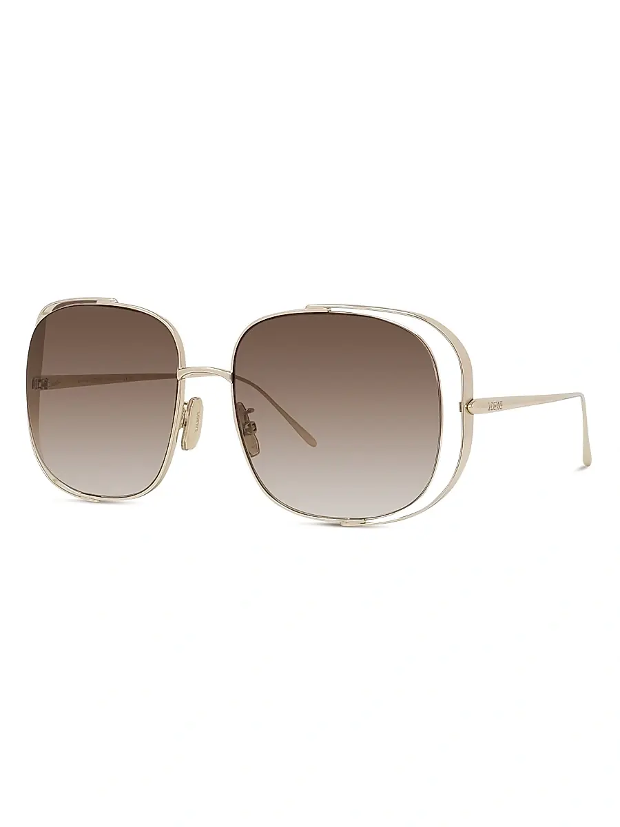 Loewe Women's Signature 57MM Rectangular Sunglasses