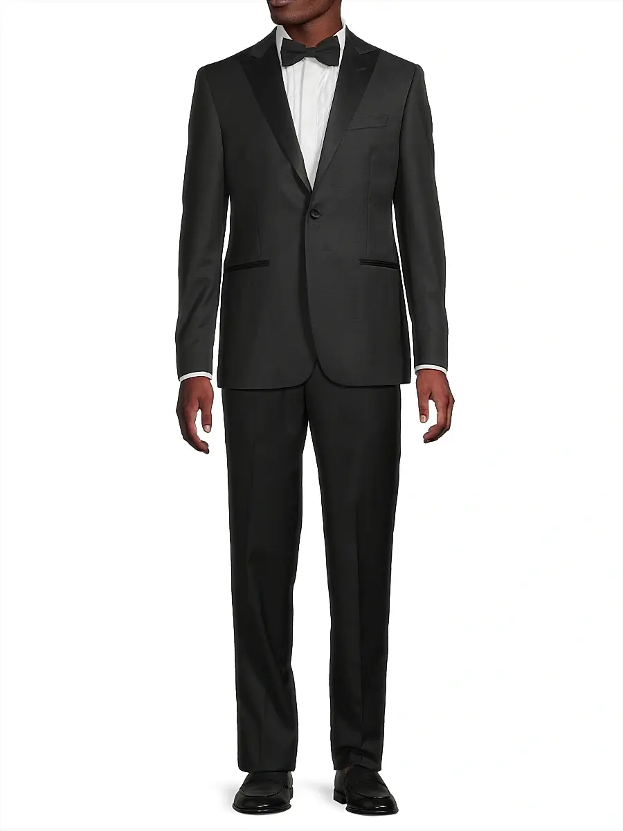 CORNELIANI Men's Jacquard Tuxedo Peak-Lapel Jacket | Thumbnail 2