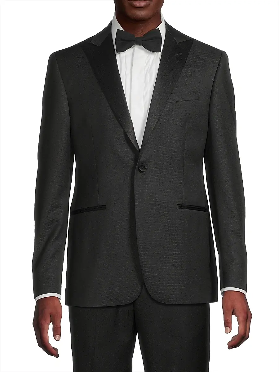 CORNELIANI Men's Jacquard Tuxedo Peak-Lapel Jacket | Thumbnail 3