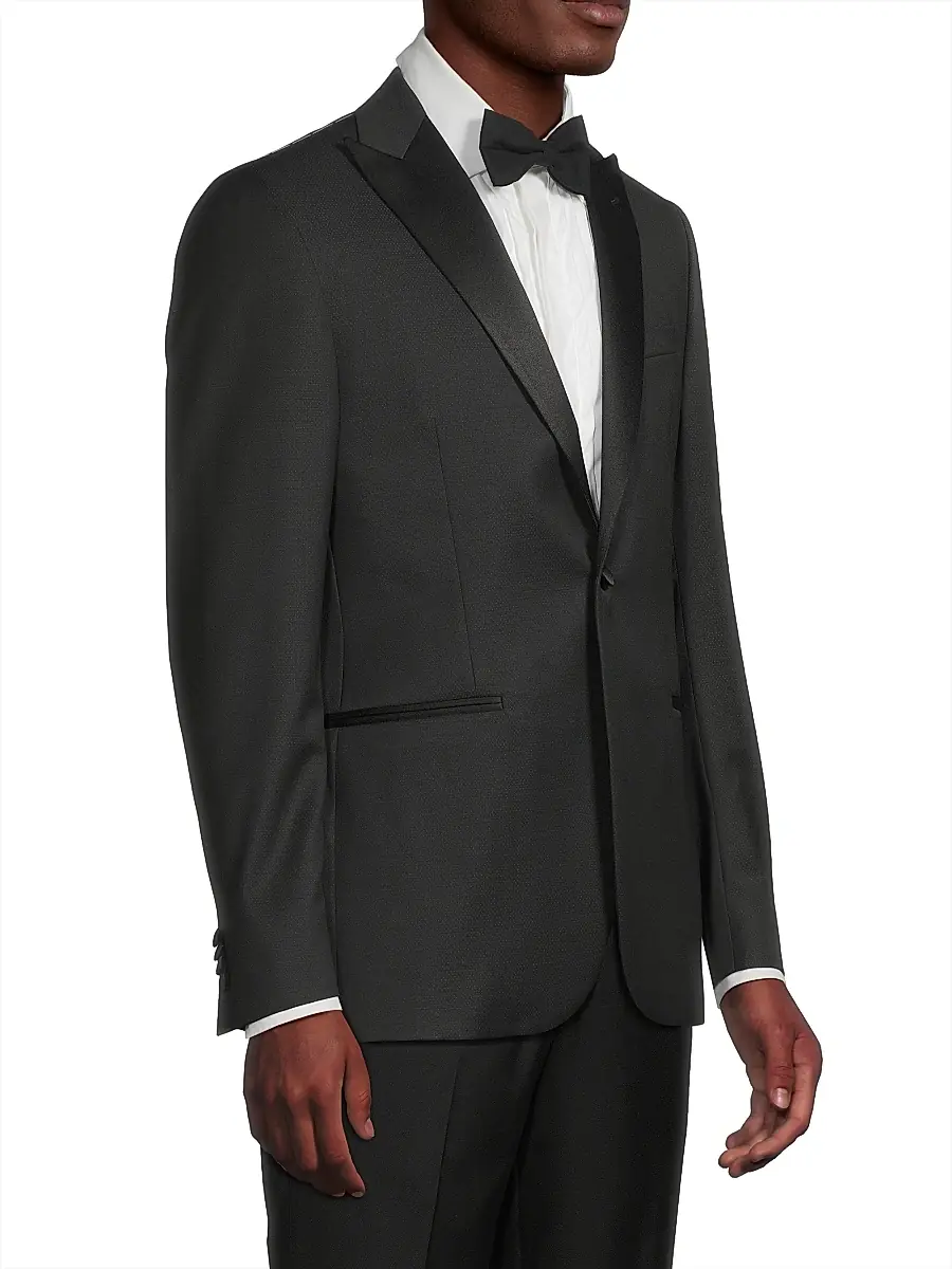 CORNELIANI Men's Jacquard Tuxedo Peak-Lapel Jacket | Thumbnail 4