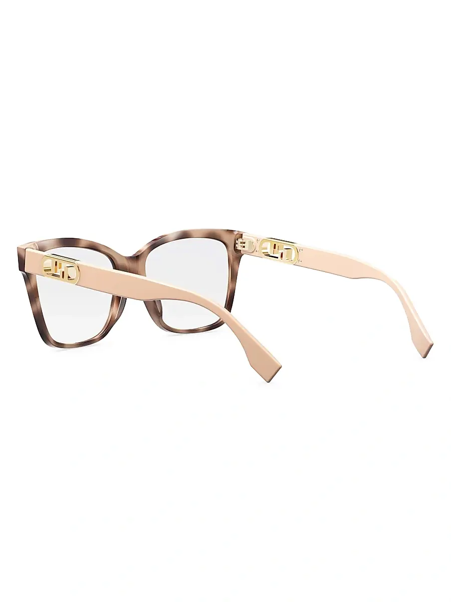 Fendi Women's O'Lock FE50025I Eyeglasses - Clear Havana Beige | Thumbnail 4