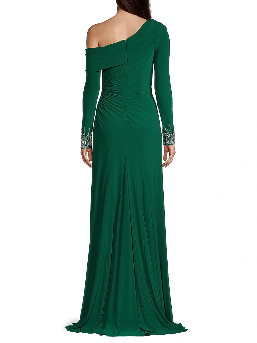 Mac Duggal Women's Asymmetrical Jeweled Gown | Thumbnail 5 Mac Duggal Women's Asymmetrical Jeweled Gown | Thumbnail 5