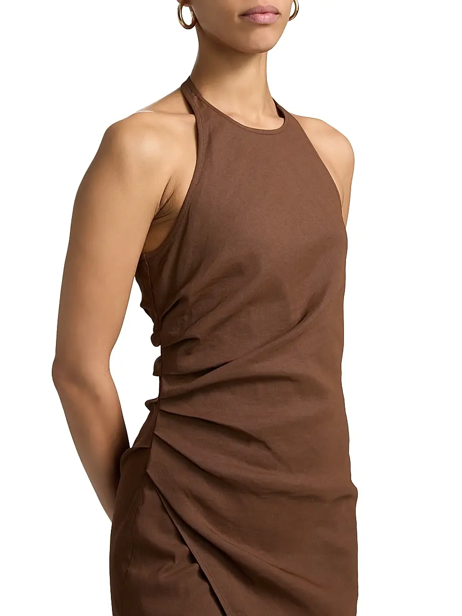 A.L.C. A. L.C. Women's Sylvie Linen-Blend Wrap Midi-Dress | Thumbnail 6 A.L.C. A. L.C. Women's Sylvie Linen-Blend Wrap Midi-Dress | Thumbnail 6