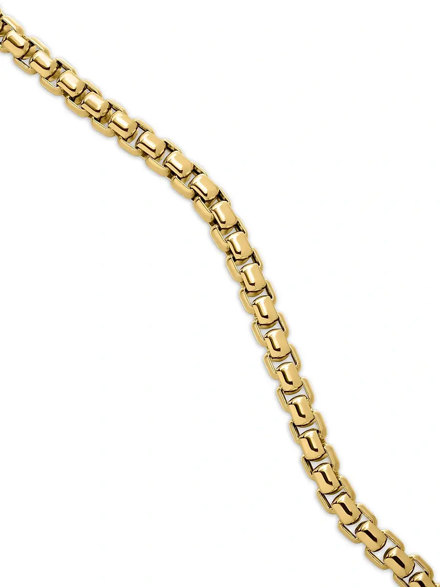 David Yurman Men's Box Chain Necklace In 18K Yellow Gold, 5mm | Thumbnail 3 David Yurman Men's Box Chain Necklace In 18K Yellow Gold, 5mm | Thumbnail 3