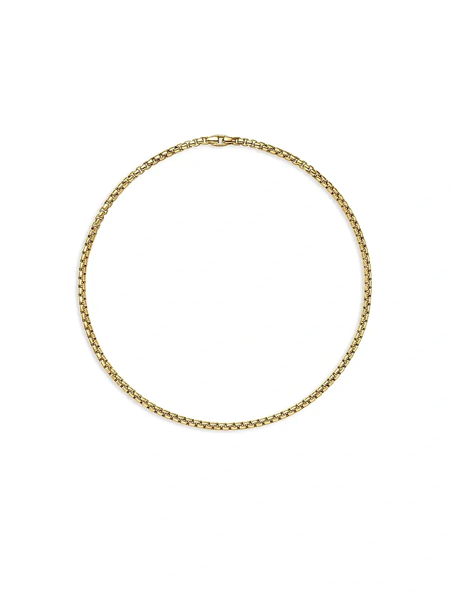 David Yurman Men's Box Chain Necklace In 18K Yellow Gold, 5mm | Thumbnail 4 David Yurman Men's Box Chain Necklace In 18K Yellow Gold, 5mm | Thumbnail 4