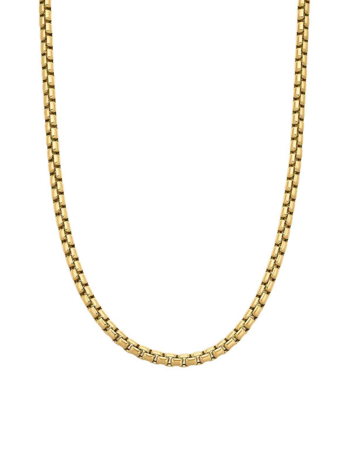 David Yurman Men's Box Chain Necklace In 18K Yellow Gold, 5mm