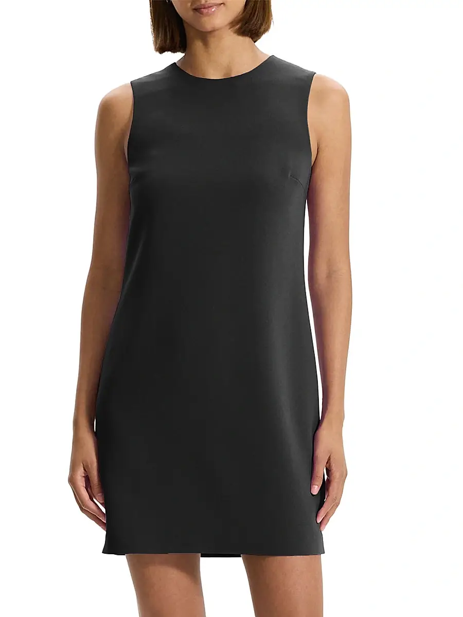 Theory Women's Crepe Shift Minidress | Thumbnail 3 Theory Women's Crepe Shift Minidress | Thumbnail 3