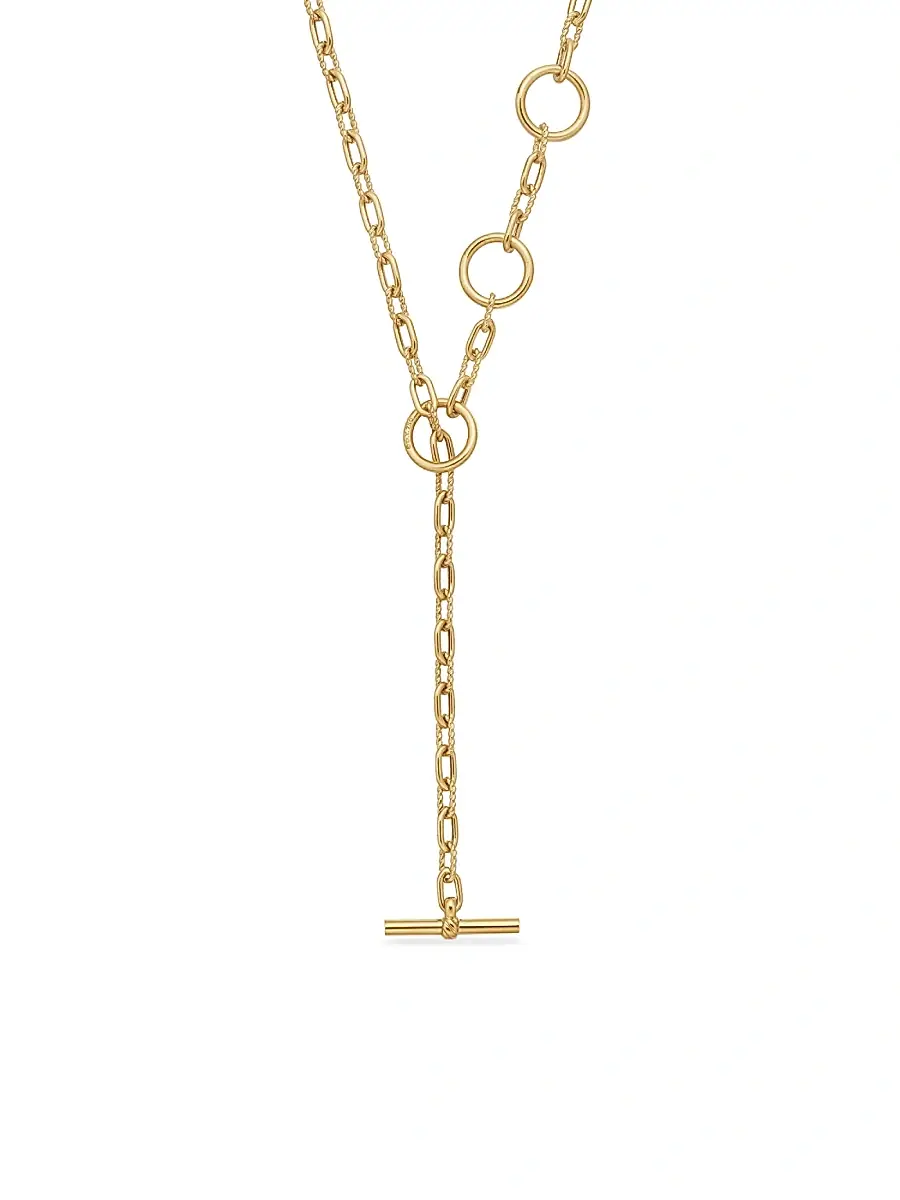 David Yurman Women's DY Madison Three Ring Chain Necklace in 18K Yellow Gold, 3MM - Gold | Thumbnail 4 David Yurman Women's DY Madison Three Ring Chain Necklace in 18K Yellow Gold, 3MM - Gold | Thumbnail 4