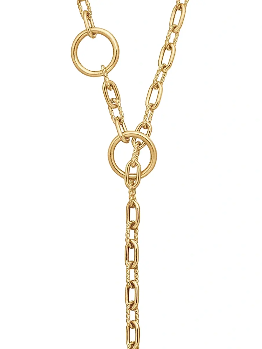 David Yurman Women's DY Madison Three Ring Chain Necklace in 18K Yellow Gold, 3MM - Gold | Thumbnail 5 David Yurman Women's DY Madison Three Ring Chain Necklace in 18K Yellow Gold, 3MM - Gold | Thumbnail 5