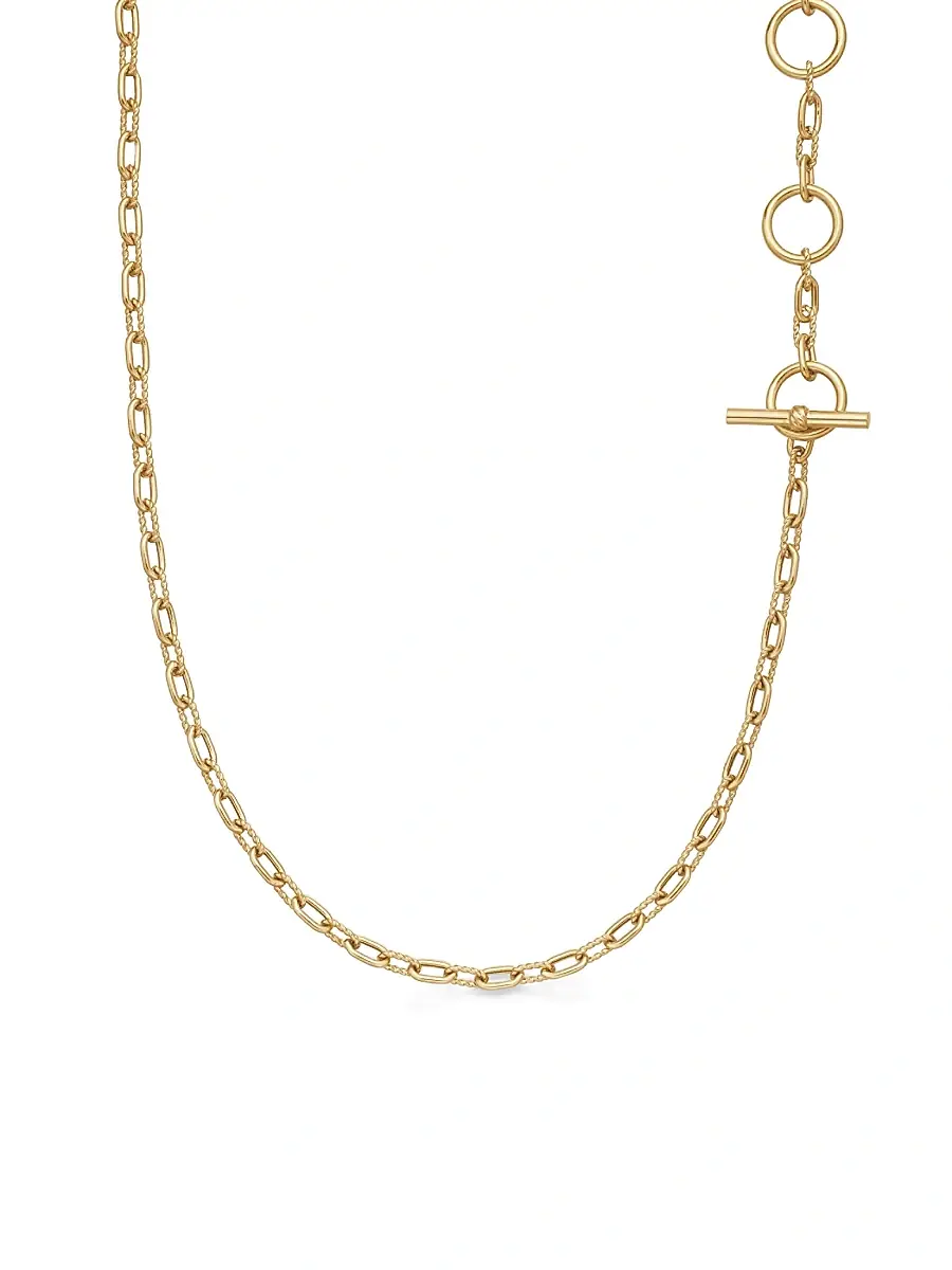 David Yurman Women's DY Madison Three Ring Chain Necklace in 18K Yellow Gold, 3MM - Gold | Thumbnail 6 David Yurman Women's DY Madison Three Ring Chain Necklace in 18K Yellow Gold, 3MM - Gold | Thumbnail 6