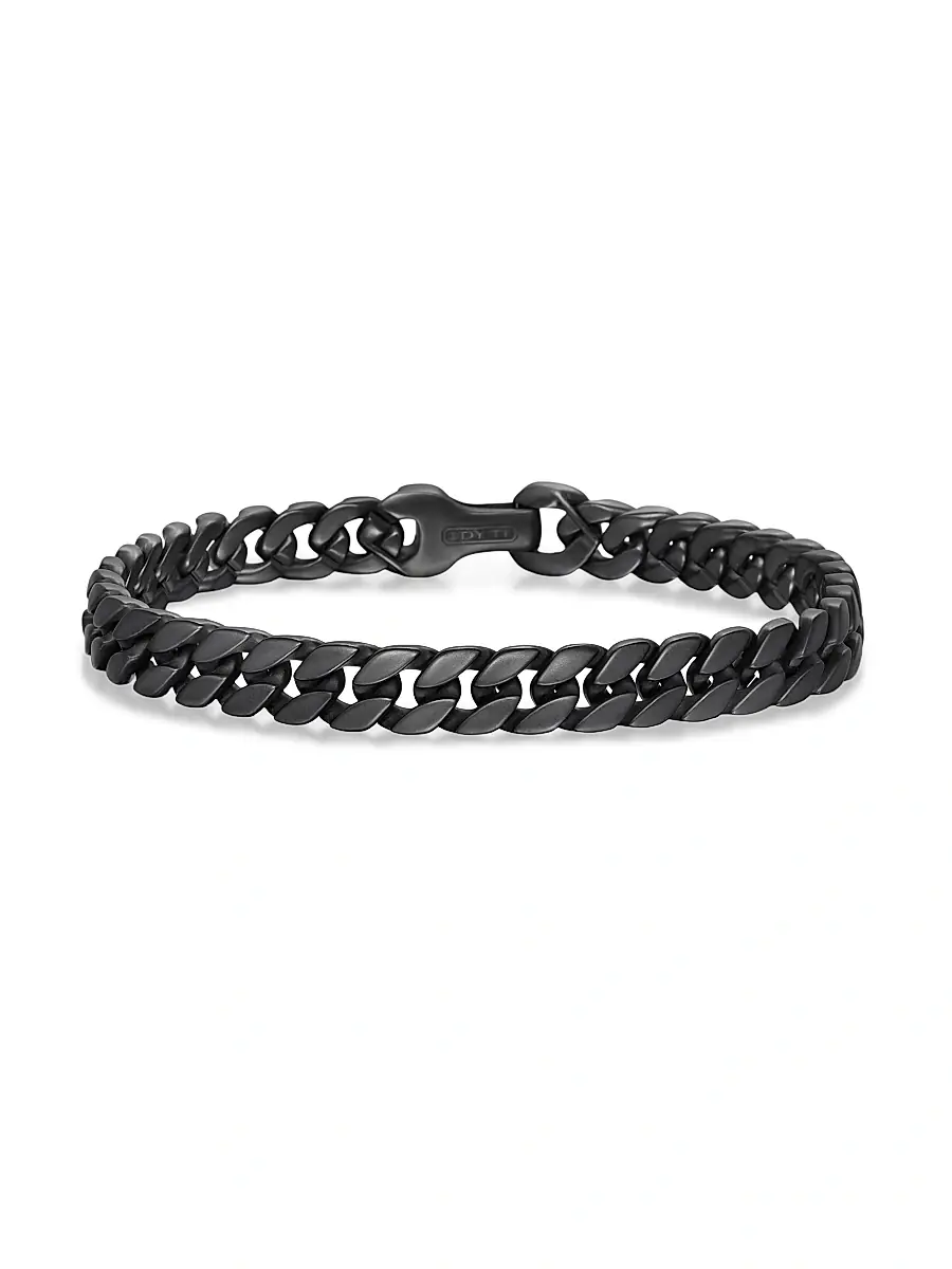 David Yurman Men's Curb Chain Bracelet in Black Titanium, 8MM | Thumbnail 2 David Yurman Men's Curb Chain Bracelet in Black Titanium, 8MM | Thumbnail 2