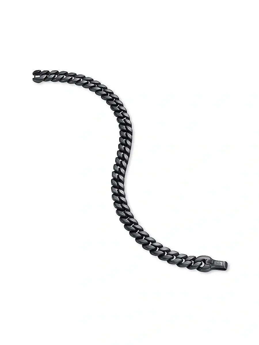 David Yurman Men's Curb Chain Bracelet in Black Titanium, 8MM | Thumbnail 3 David Yurman Men's Curb Chain Bracelet in Black Titanium, 8MM | Thumbnail 3