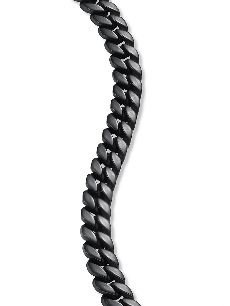 David Yurman Men's Curb Chain Bracelet in Black Titanium, 8MM | Thumbnail 4 David Yurman Men's Curb Chain Bracelet in Black Titanium, 8MM | Thumbnail 4