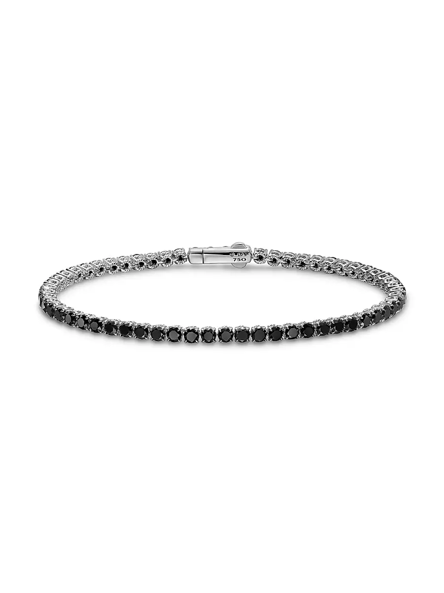 David Yurman Men's Tennis Bracelet in 18K White Gold