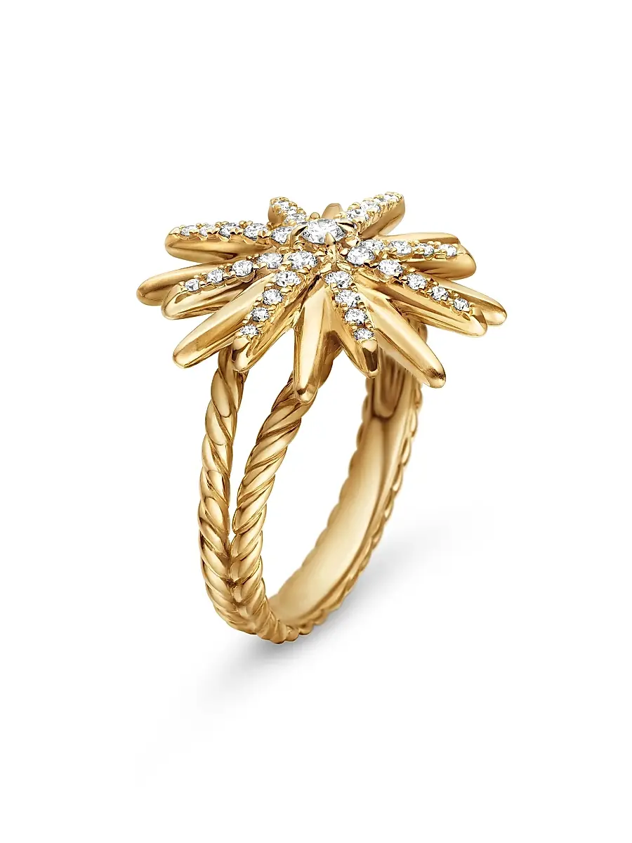 David Yurman Women's Starburst Ring in 18K Yellow Gold | Thumbnail 2 David Yurman Women's Starburst Ring in 18K Yellow Gold | Thumbnail 2