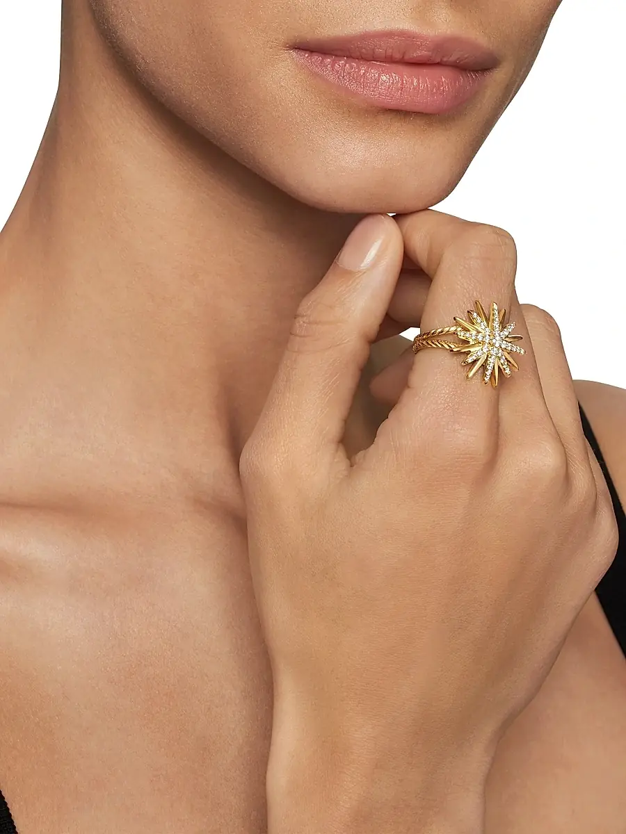 David Yurman Women's Starburst Ring in 18K Yellow Gold | Thumbnail 7 David Yurman Women's Starburst Ring in 18K Yellow Gold | Thumbnail 7