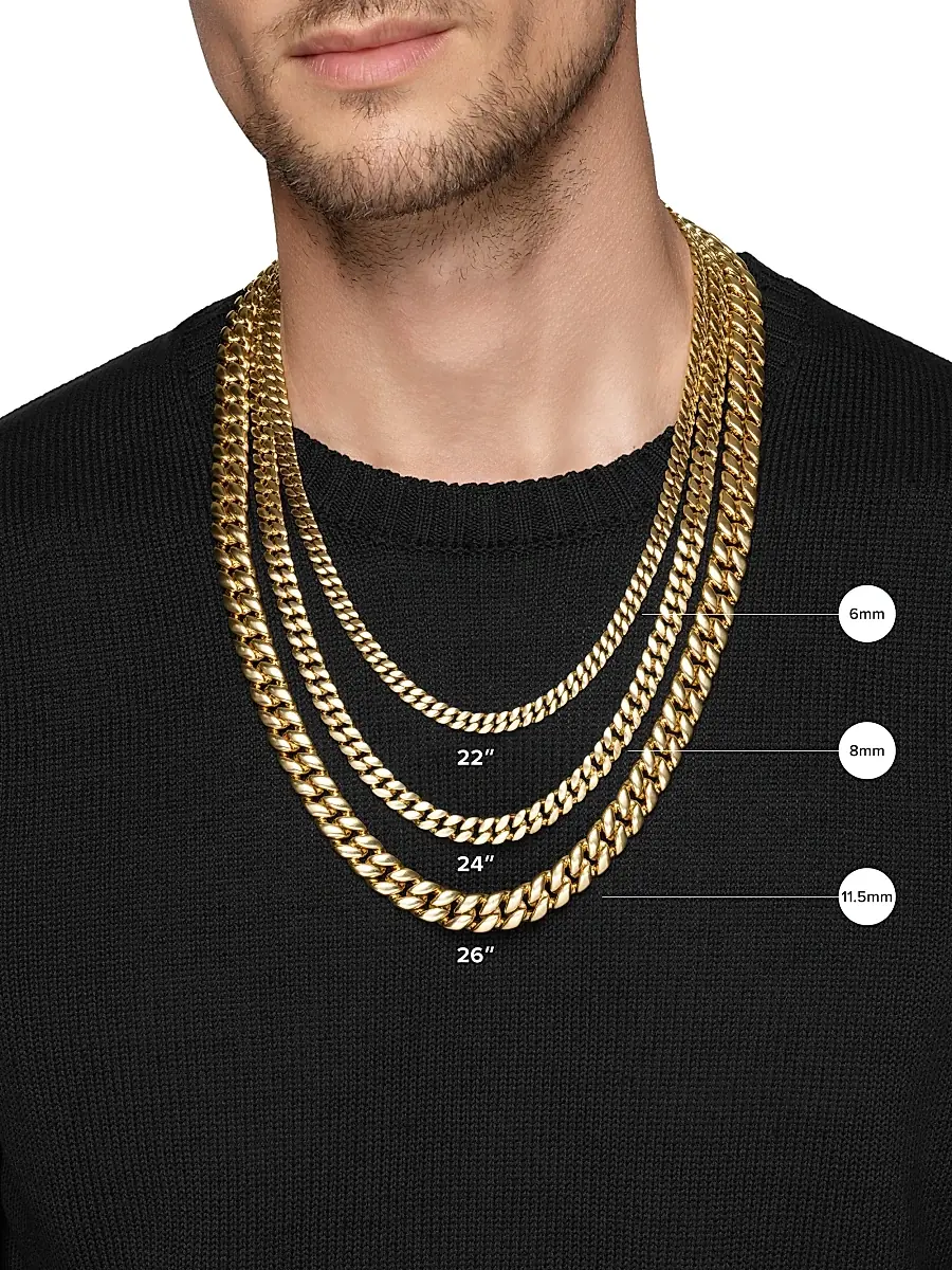 David Yurman Men's Curb Chain Necklace in 18K Yellow Gold, 6MM | Thumbnail 3 David Yurman Men's Curb Chain Necklace in 18K Yellow Gold, 6MM | Thumbnail 3