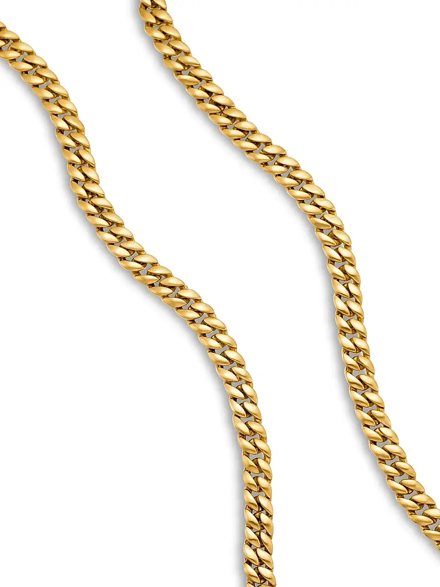 David Yurman Men's Curb Chain Necklace in 18K Yellow Gold, 6MM | Thumbnail 4 David Yurman Men's Curb Chain Necklace in 18K Yellow Gold, 6MM | Thumbnail 4