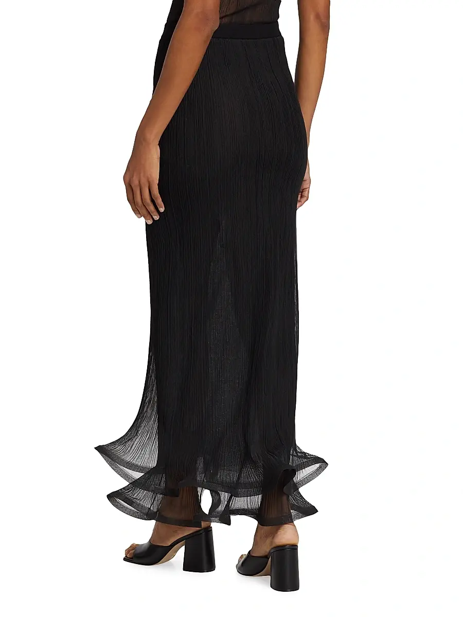 Simkhai Women's Kelso Rib-Knit Trumpet Hem Maxi Skirt | Thumbnail 5 Simkhai Women's Kelso Rib-Knit Trumpet Hem Maxi Skirt | Thumbnail 5
