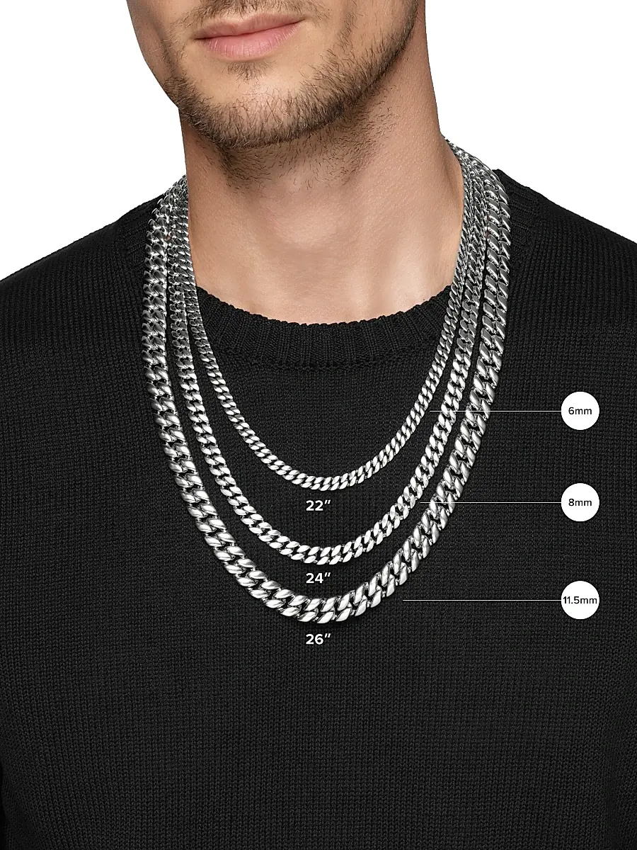David Yurman Men's Curb Chain Necklace in Titanium - Black Diamond | Thumbnail 3 David Yurman Men's Curb Chain Necklace in Titanium - Black Diamond | Thumbnail 3