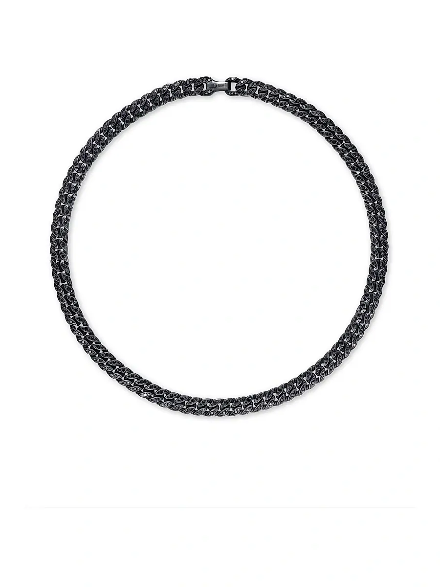 David Yurman Men's Curb Chain Necklace in Titanium - Black Diamond | Thumbnail 5 David Yurman Men's Curb Chain Necklace in Titanium - Black Diamond | Thumbnail 5