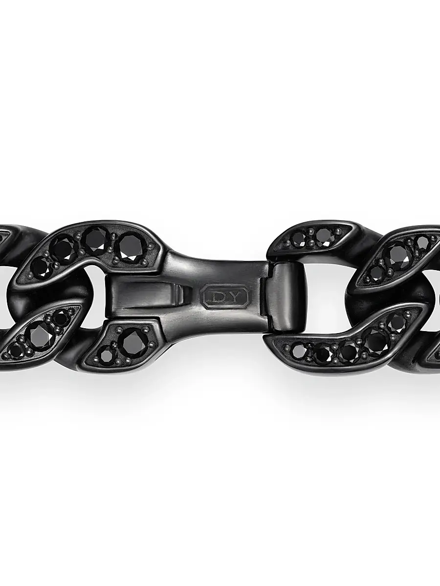 David Yurman Men's Curb Chain Necklace in Titanium - Black Diamond | Thumbnail 6 David Yurman Men's Curb Chain Necklace in Titanium - Black Diamond | Thumbnail 6