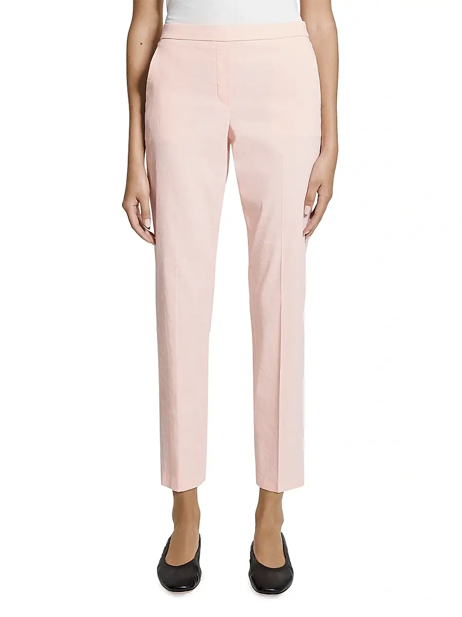 Theory Women's Treeca Linen Pull-On Crop Pants | Thumbnail 3 Theory Women's Treeca Linen Pull-On Crop Pants | Thumbnail 3