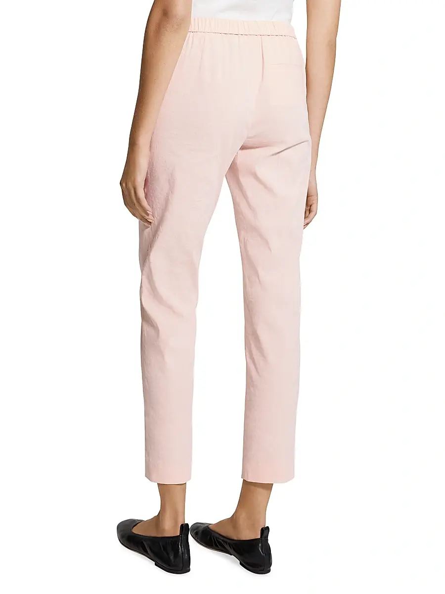 Theory Women's Treeca Linen Pull-On Crop Pants | Thumbnail 5 Theory Women's Treeca Linen Pull-On Crop Pants | Thumbnail 5