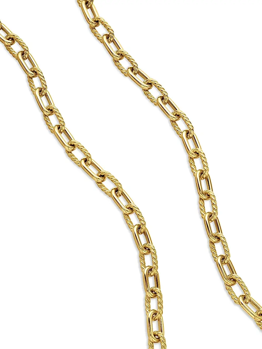 David Yurman Men's DY Madison Chain Necklace In 18K Yellow Gold, 6mm | Thumbnail 3