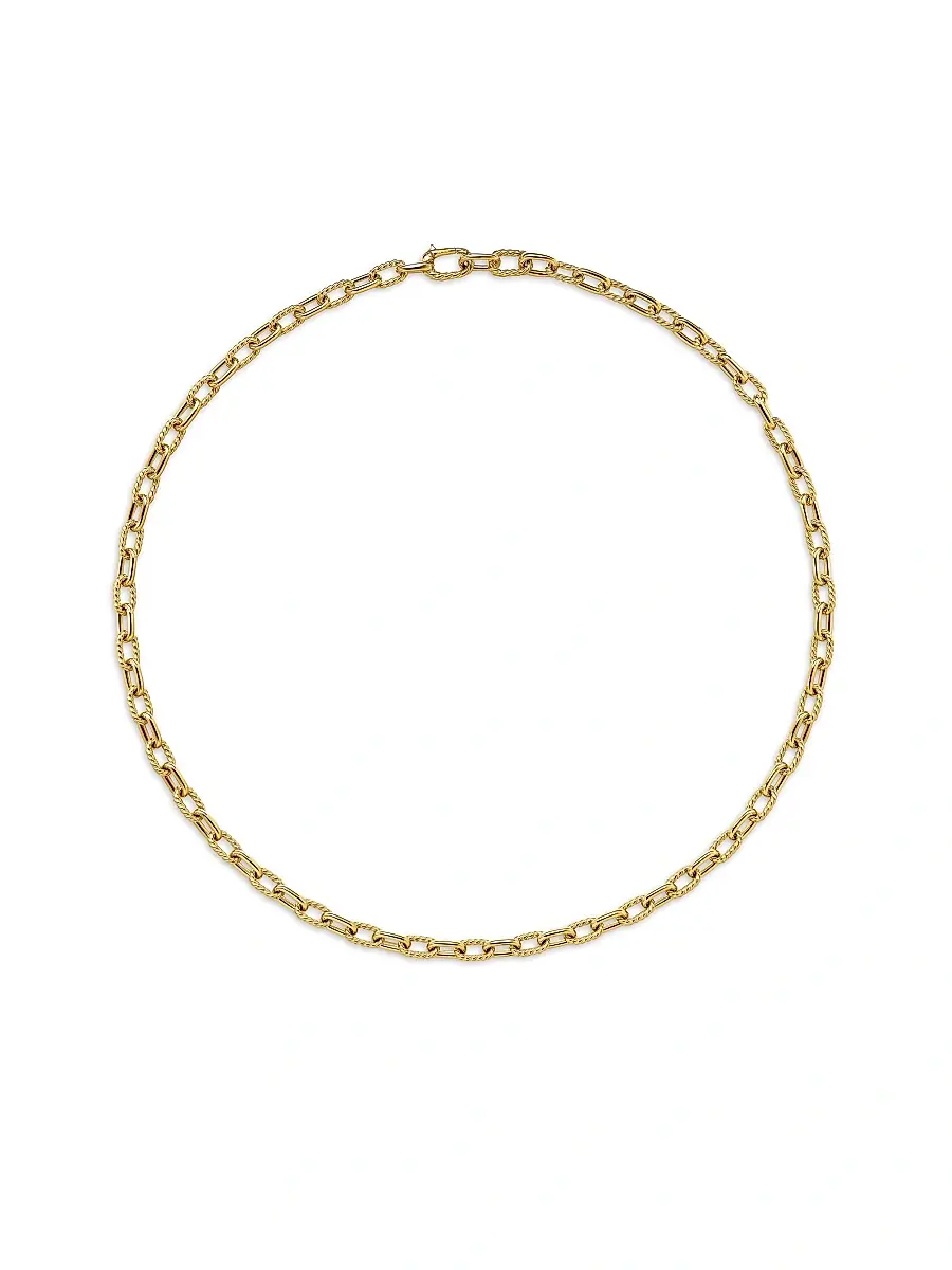 David Yurman Men's DY Madison Chain Necklace In 18K Yellow Gold, 6mm | Thumbnail 4