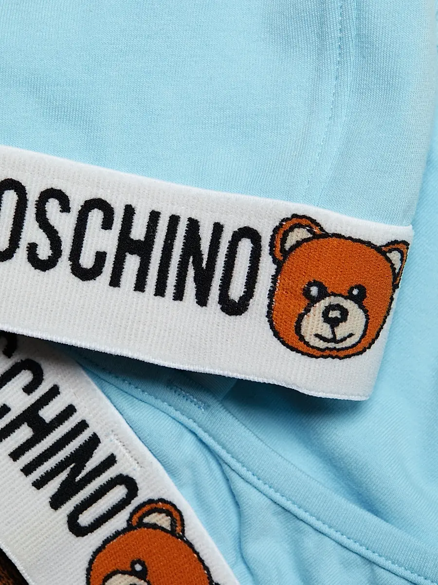 MOSCHINO Women's Underbear Logo Band Cotton Bralette | Thumbnail 6 MOSCHINO Women's Underbear Logo Band Cotton Bralette | Thumbnail 6