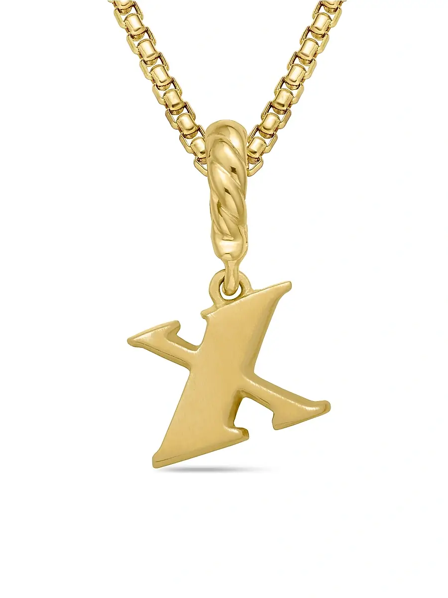 David Yurman Women's Pavé Initial Pendant in 18K Yellow Gold - Initial X | Thumbnail 6 David Yurman Women's Pavé Initial Pendant in 18K Yellow Gold - Initial X | Thumbnail 6