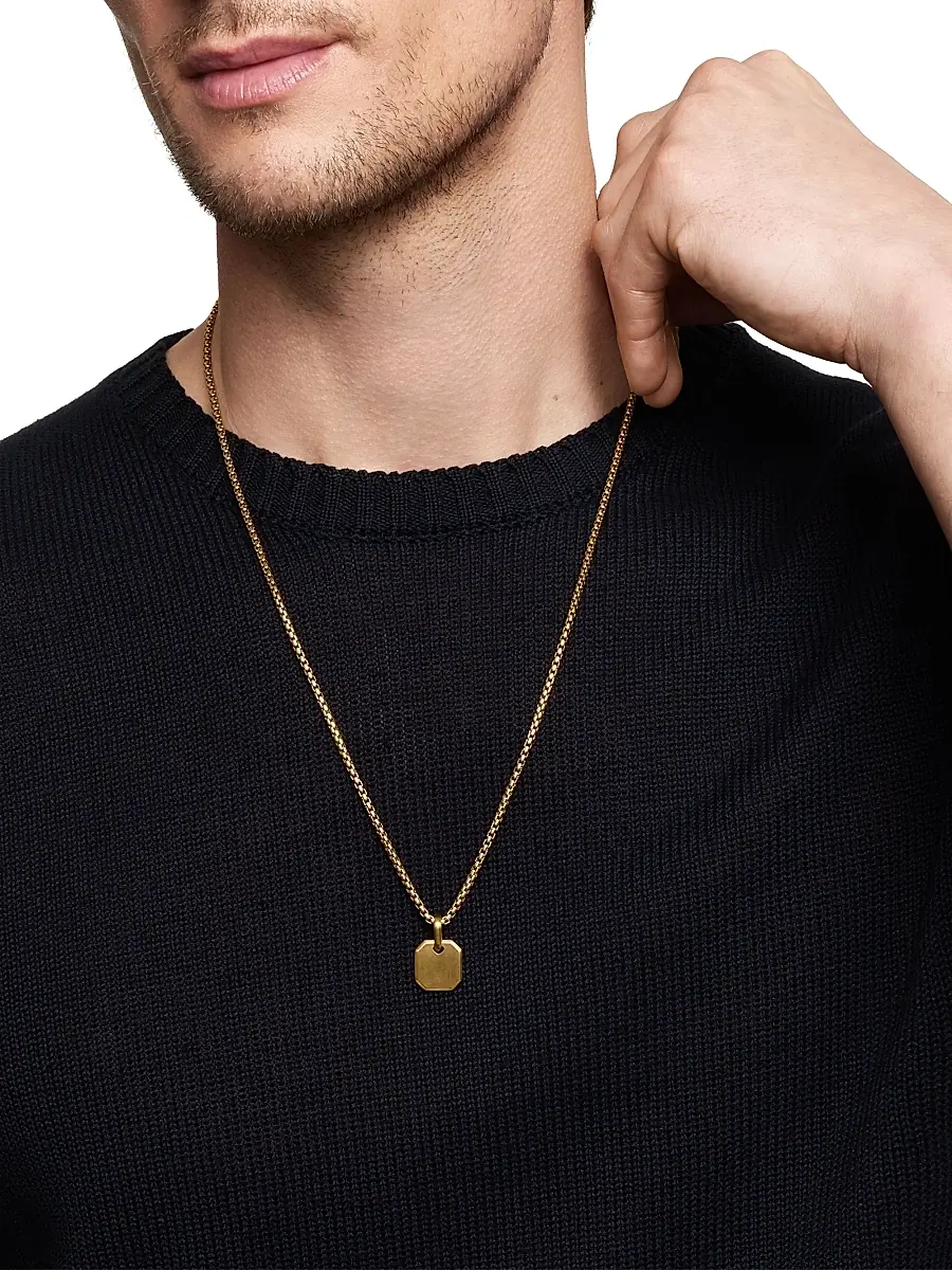 David Yurman Men's Roman Amulet in 18K Yellow Gold, 15MM - Gold | Thumbnail 7 David Yurman Men's Roman Amulet in 18K Yellow Gold, 15MM - Gold | Thumbnail 7